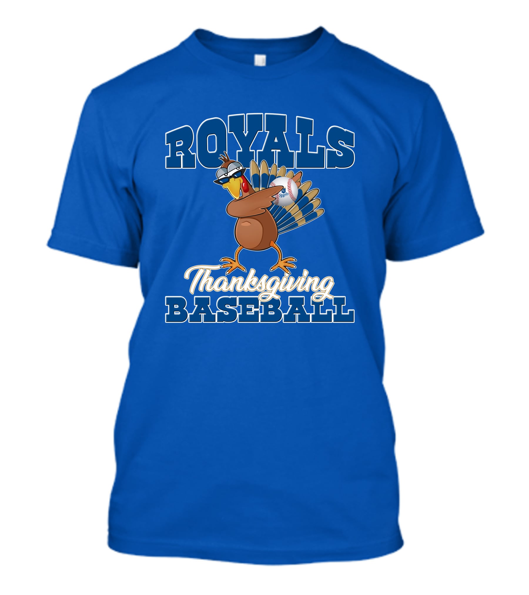 Royals Thanksgiving Baseball Turkey T-Shirt
