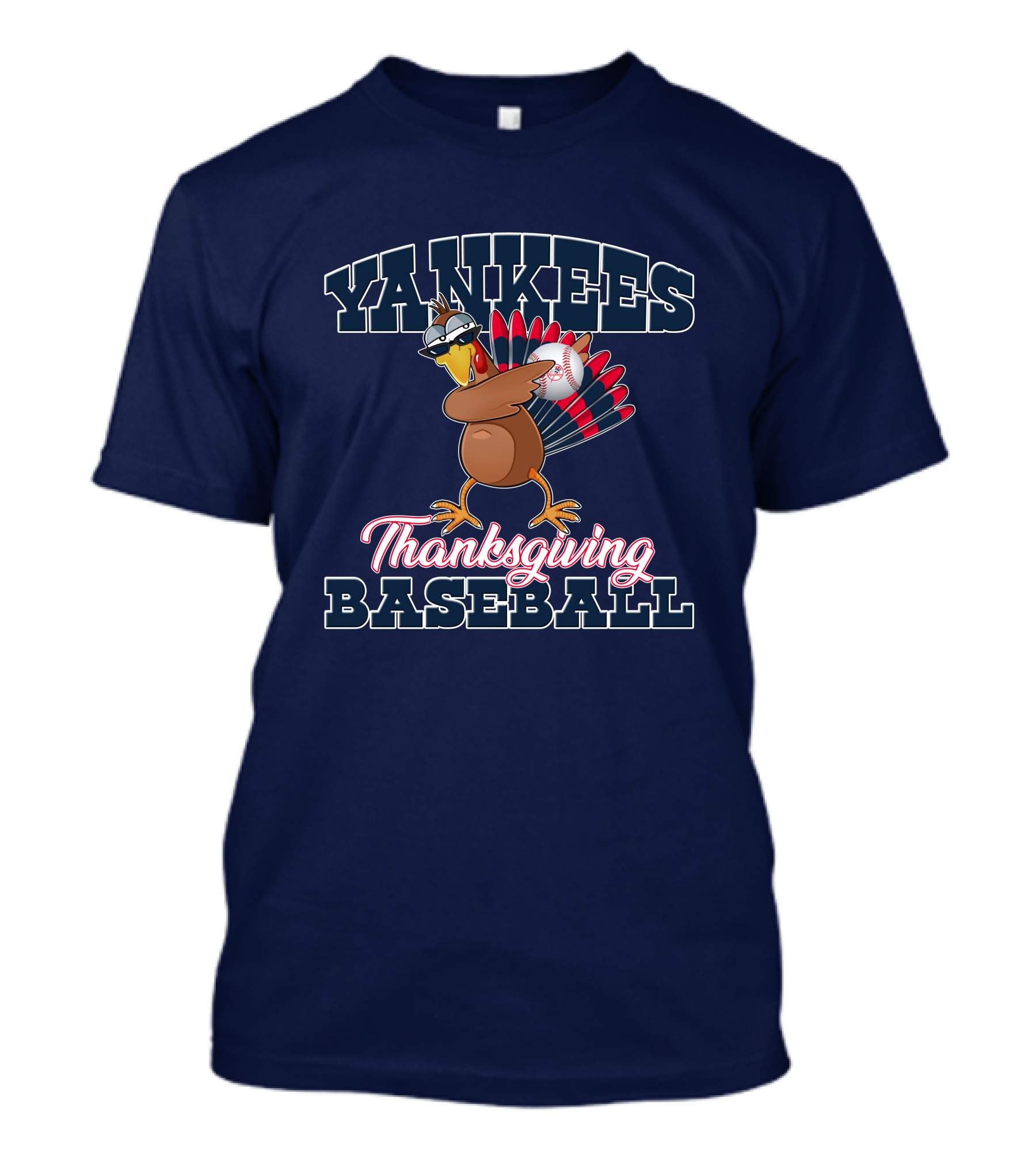 Yankees Thanksgiving Baseball Turkey T-Shirt