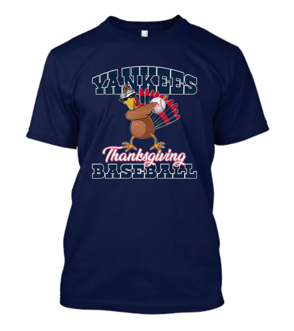 Yankees Thanksgiving Baseball Turkey T-Shirt