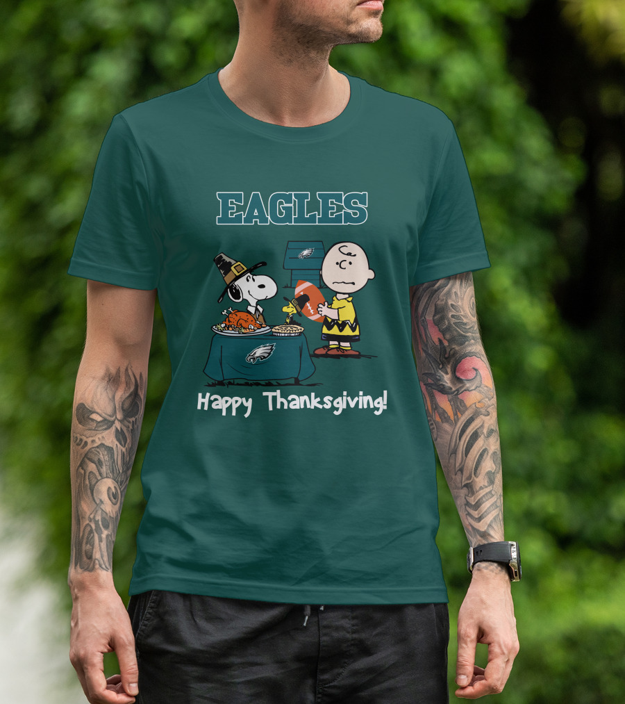 Eagles Snoopy Thanksgiving Football Peanuts Philadelphia T-Shirt