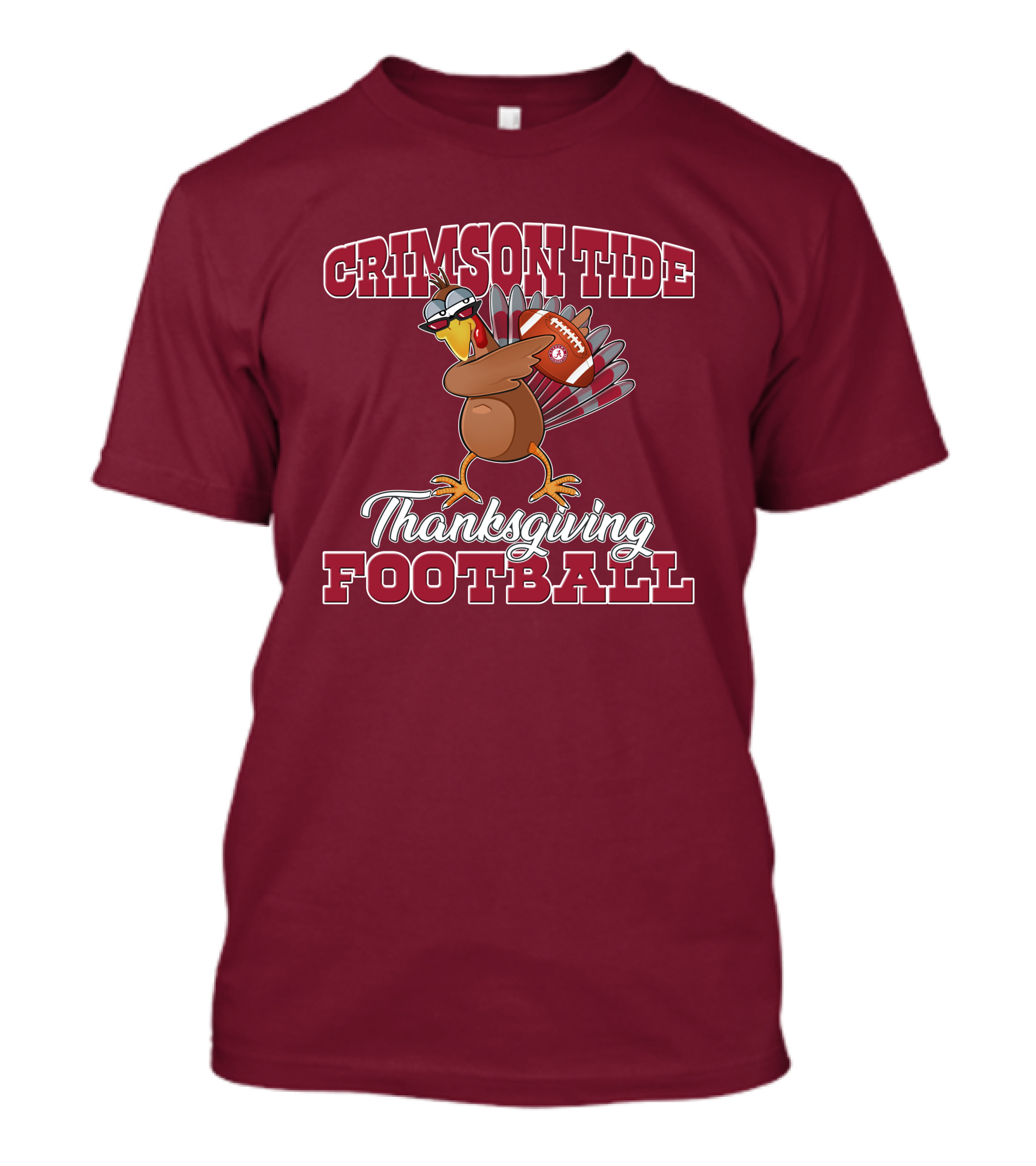Crimson Tide Thanksgiving Football Turkey T-Shirt