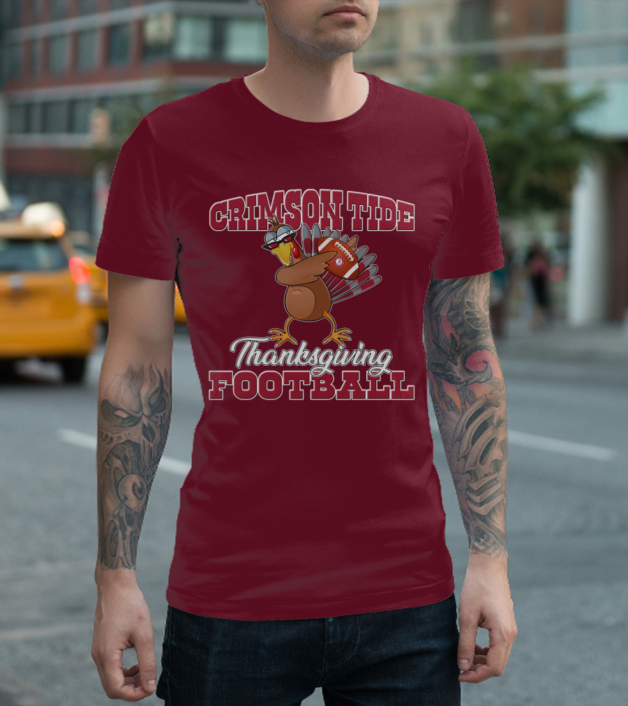 Crimson Tide Thanksgiving Football Turkey T-Shirt