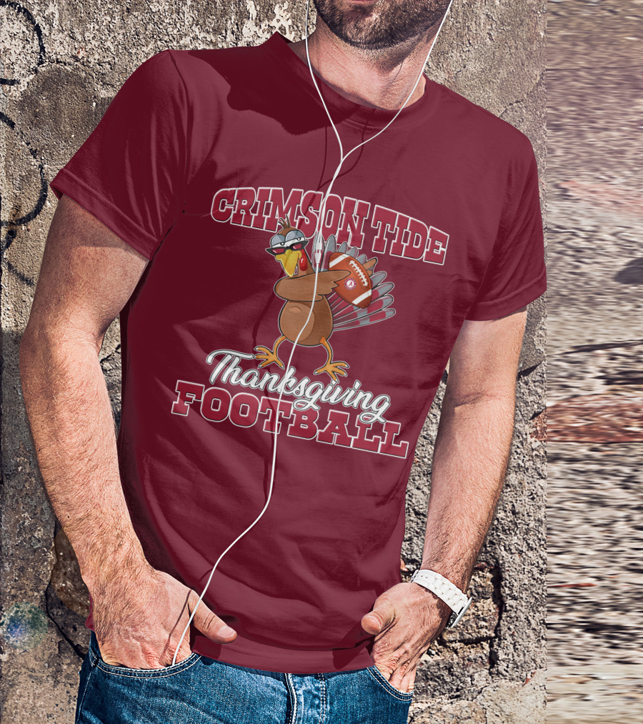 Crimson Tide Thanksgiving Football Turkey T-Shirt