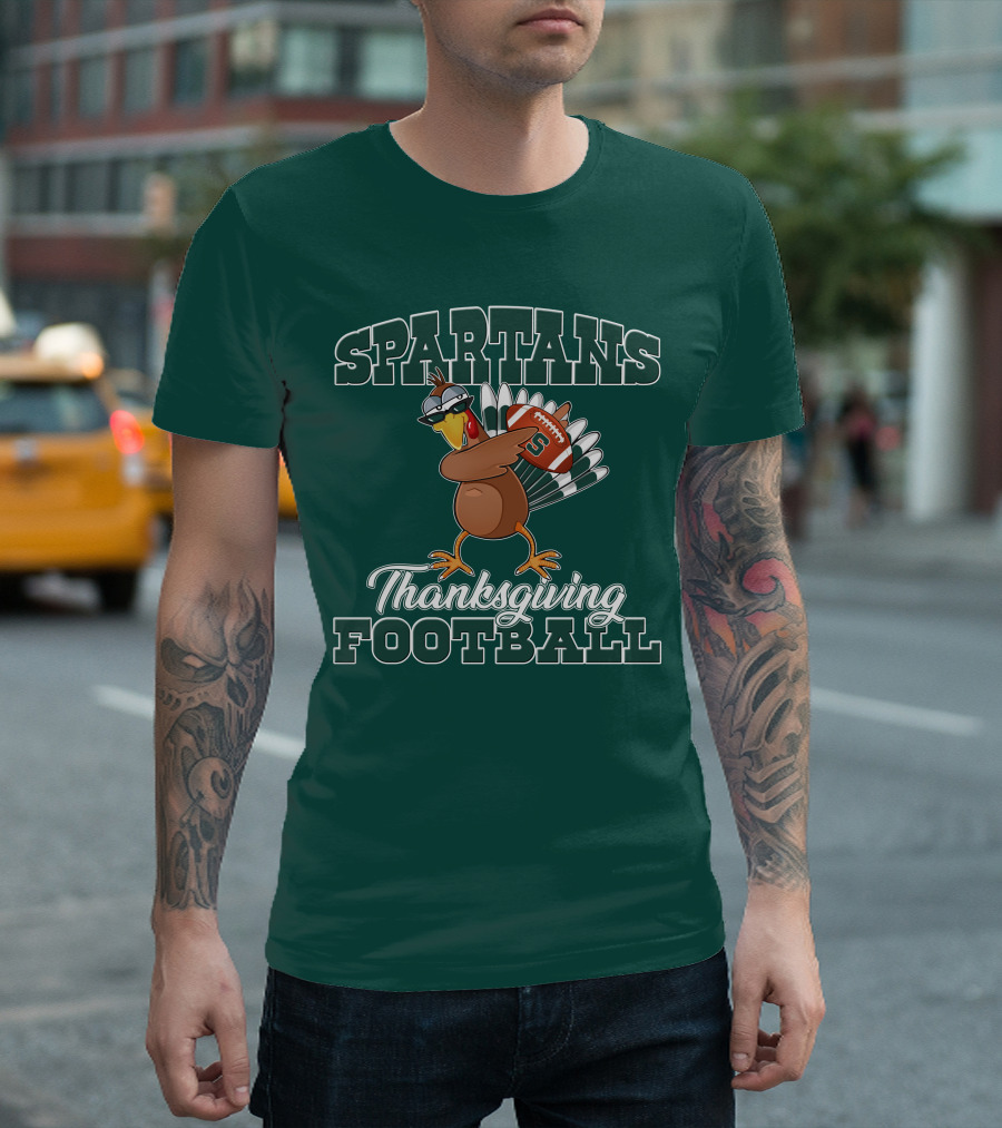 Spartans Thanksgiving Football Turkey Michigan State T-Shirt