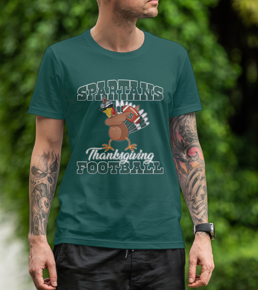 Spartans Thanksgiving Football Turkey Michigan State T-Shirt