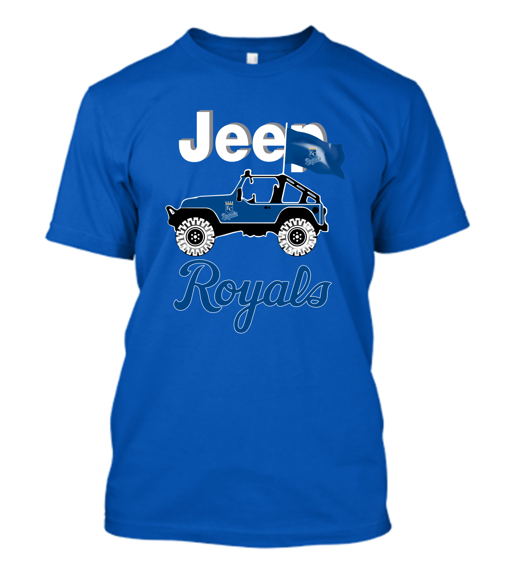 Jeep Kansas City Royals Blue Flag Adventure T-Shirt