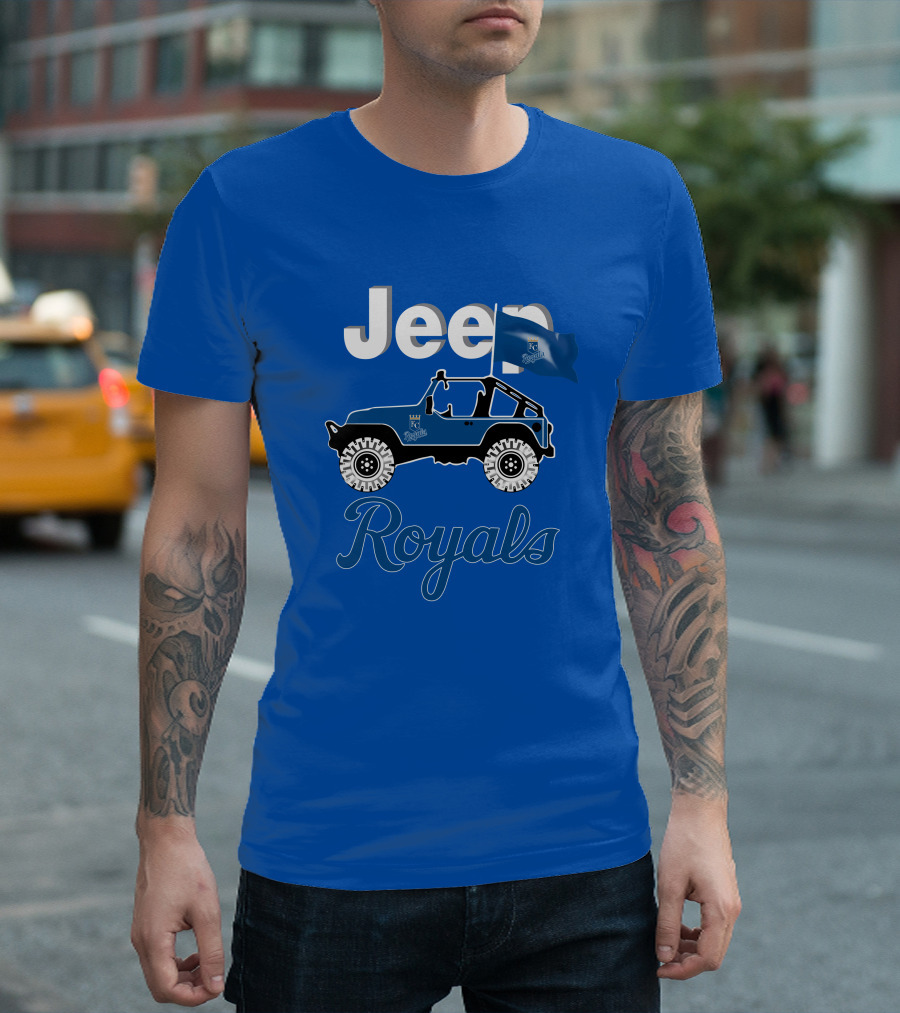 Jeep Kansas City Royals Blue Flag Adventure T-Shirt