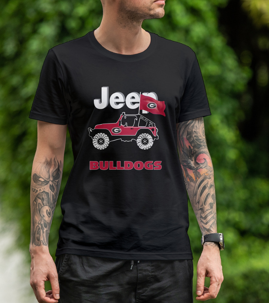 Georgia Bulldogs Jeep Flag Bulldogs T-Shirt