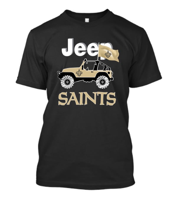 Jeep Saints New Orleans Fleur-De-Lis Flag T-Shirt