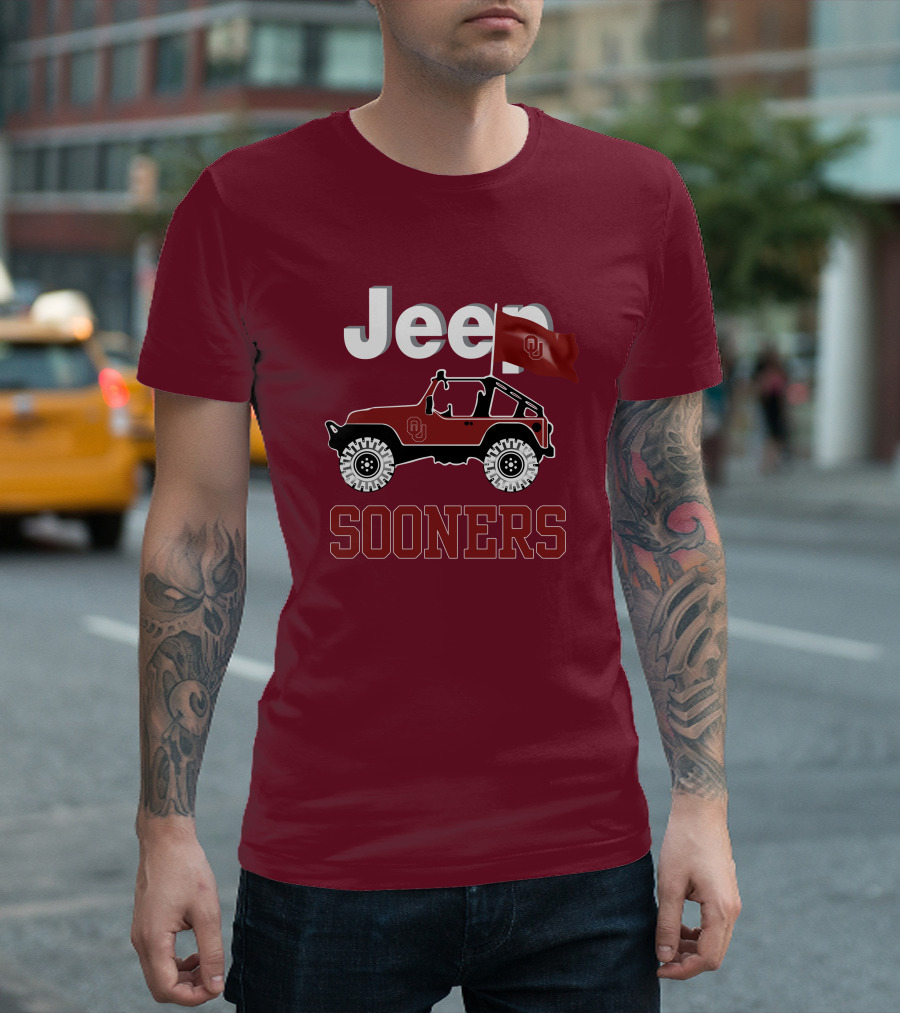 Jeep Sooners Ou Flag T-Shirt