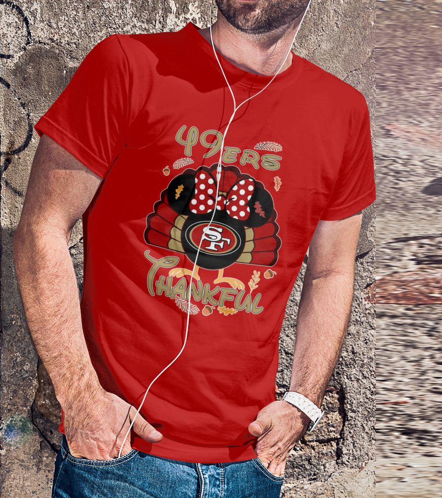 49ers Thankful Minnie Thanksgiving San Francisco T-Shirt