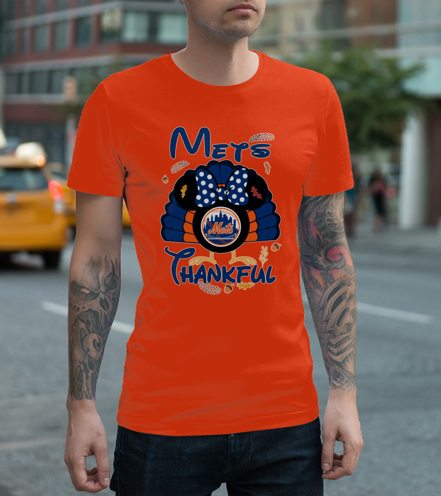 Mets Thankful Thanksgiving Minnie T-Shirt