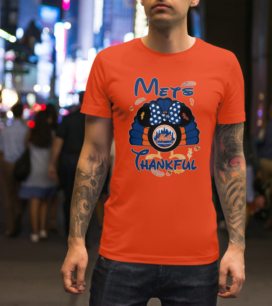 Mets Thankful Thanksgiving Minnie T-Shirt