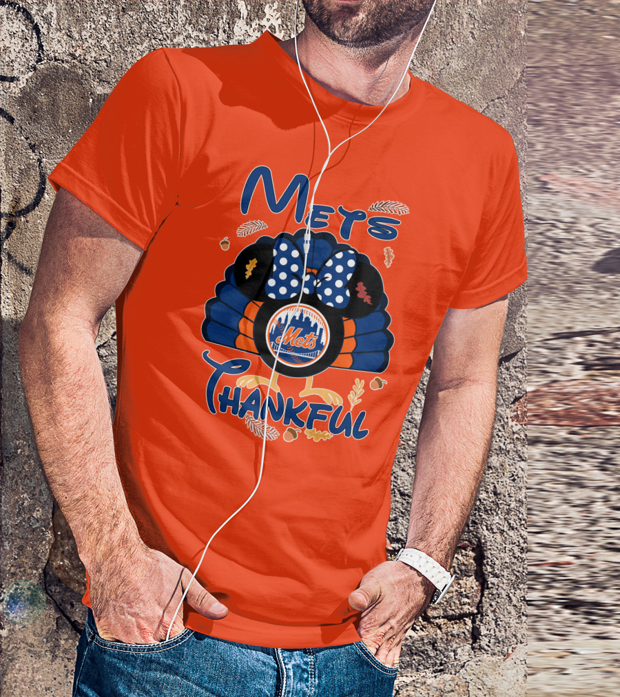 Mets Thankful Thanksgiving Minnie T-Shirt