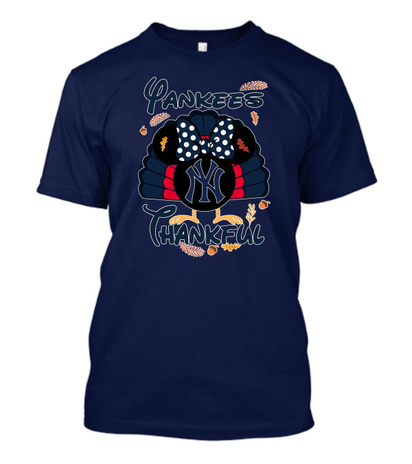 Yankees Thankful Minnie Thanksgiving T-Shirt