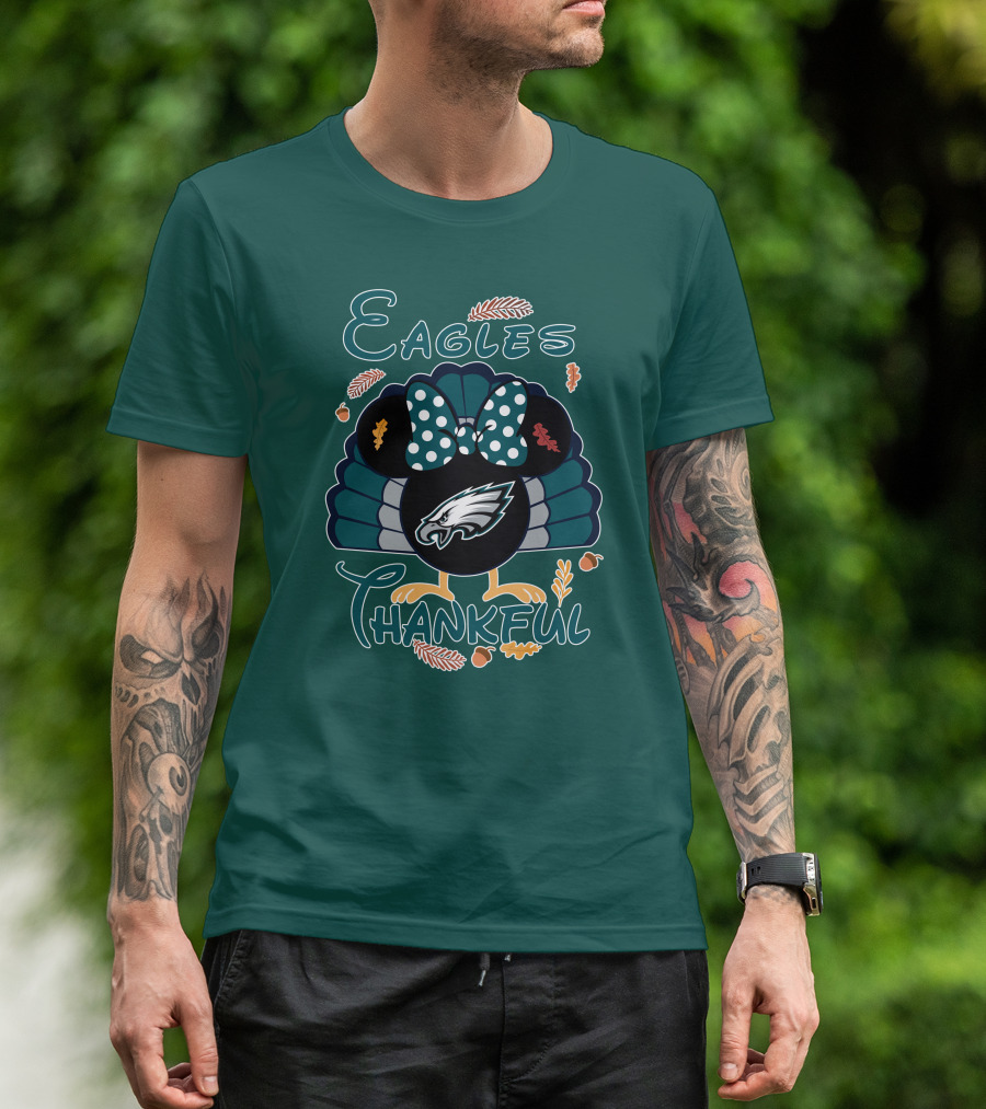 Eagles Thankful Philadelphia Minnie Thanksgiving T-Shirt