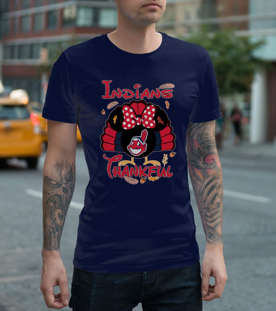 Indians Thankful Minnie Thanksgiving T-Shirt