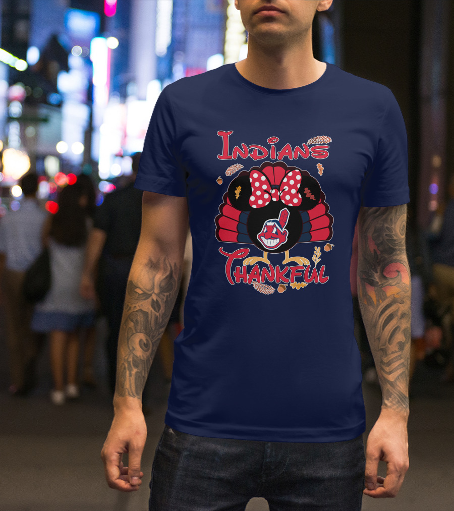 Indians Thankful Minnie Thanksgiving T-Shirt