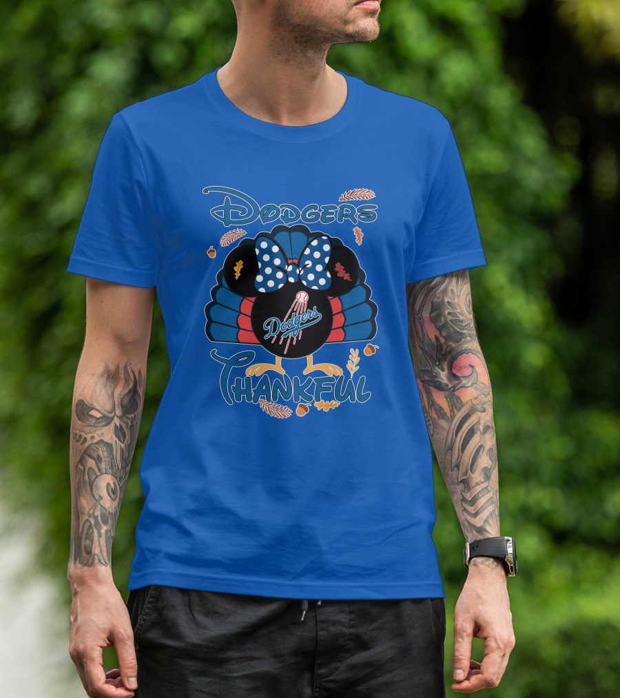 Dodgers Thankful Minnie Thanksgiving T-Shirt