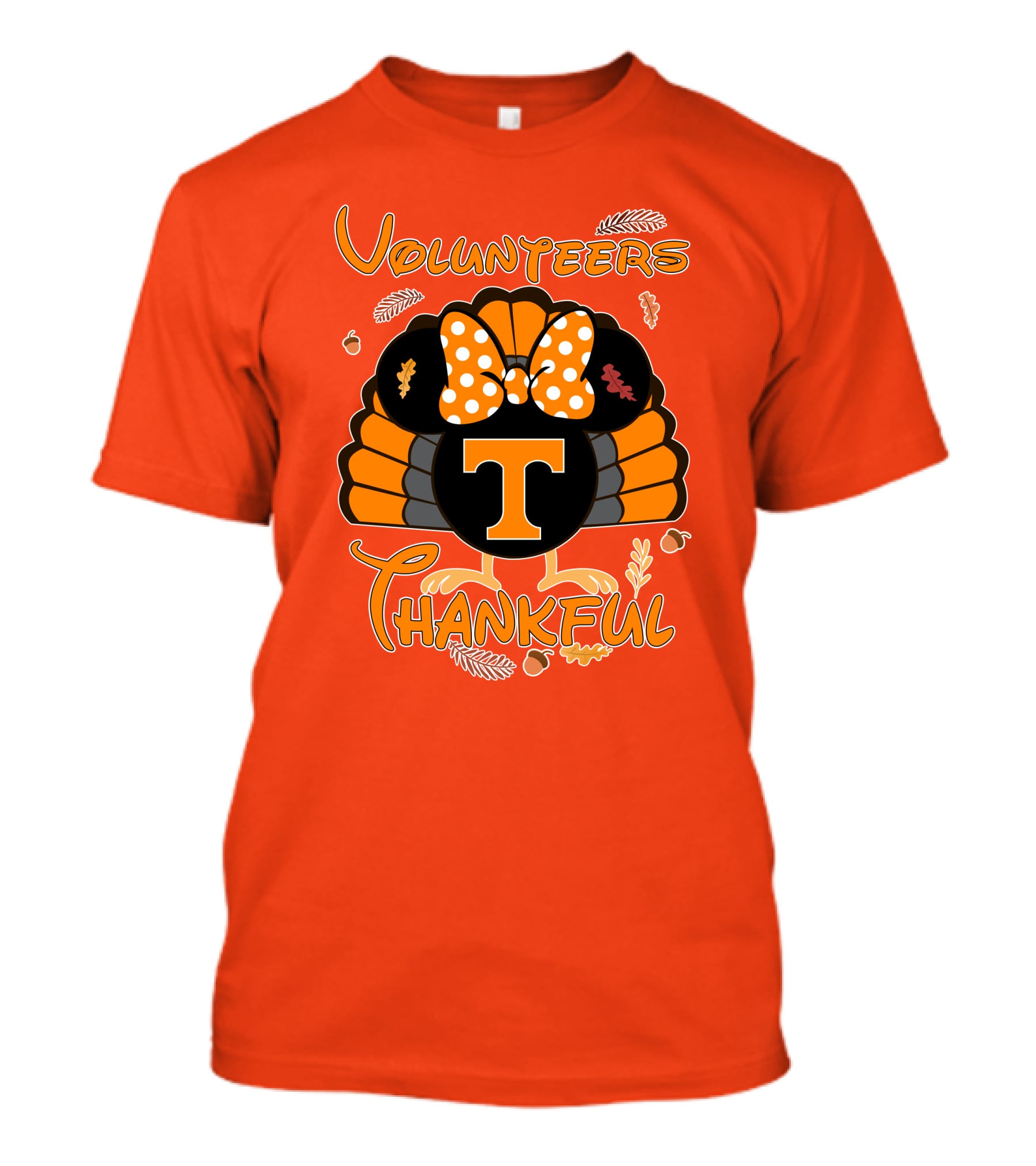Volunteers Thankful Tennessee Minnie Thanksgiving T-Shirt