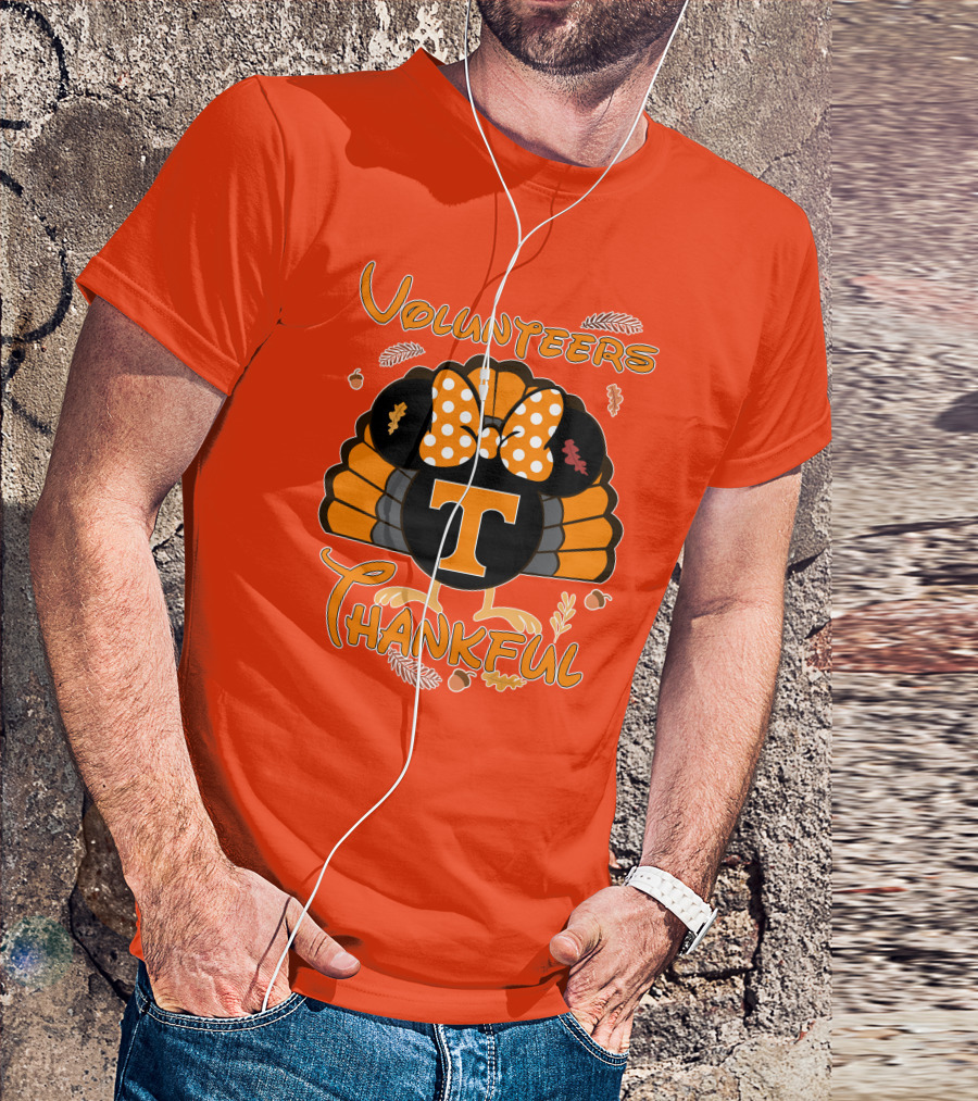 Volunteers Thankful Tennessee Minnie Thanksgiving T-Shirt