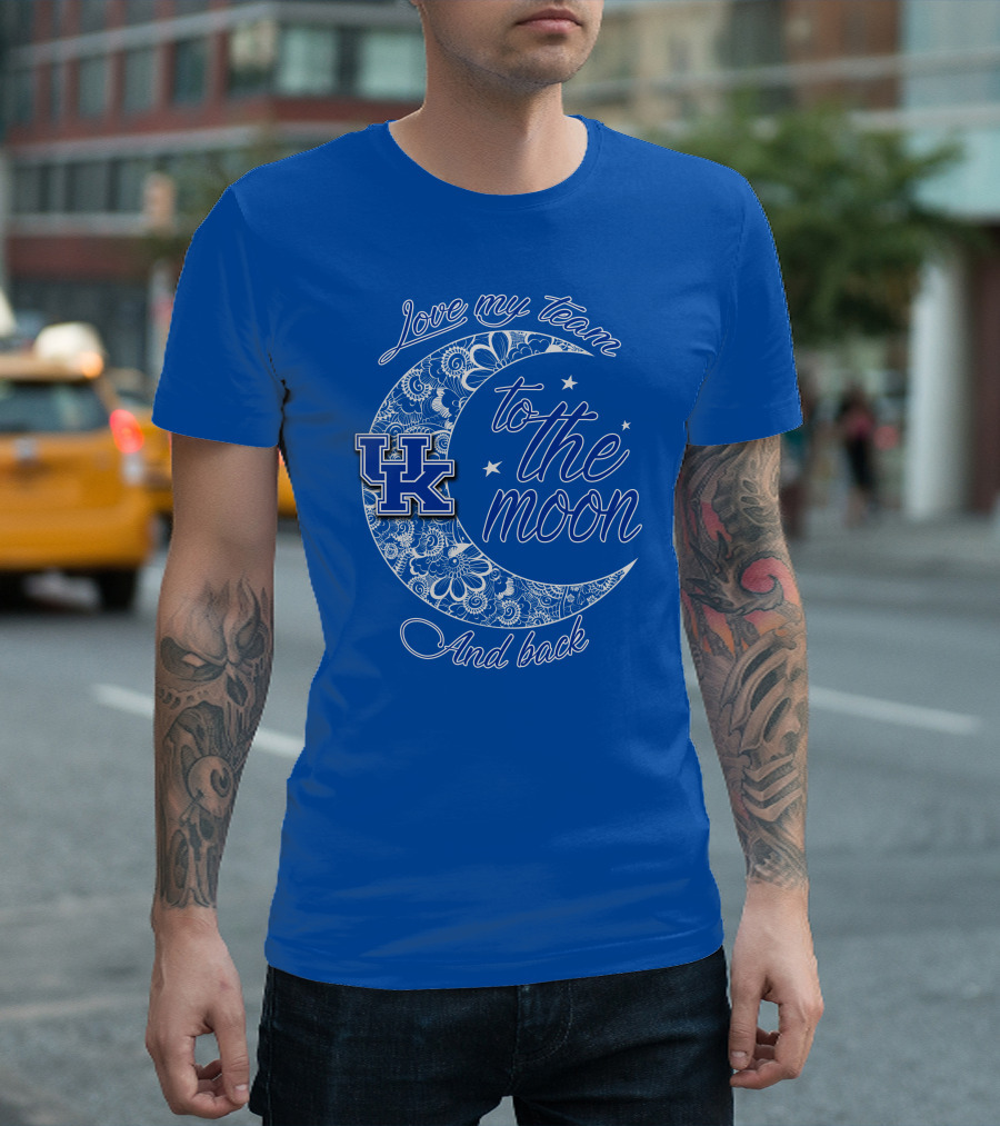 Kentucky Wildcats Love My Team To The Moon And Back UK T-Shirt
