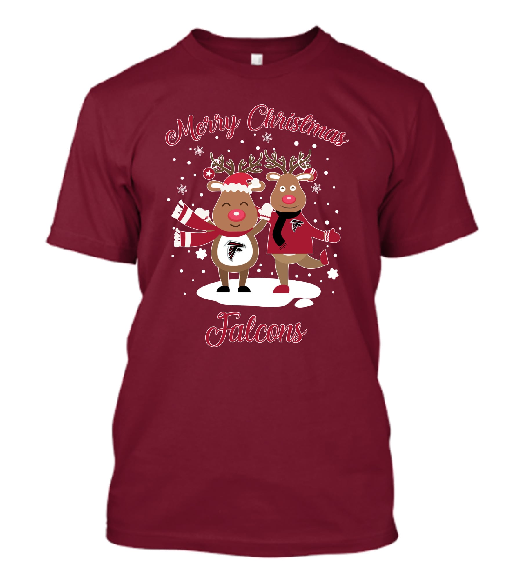 Merry Christmas Atlanta Falcons Reindeer T-Shirt