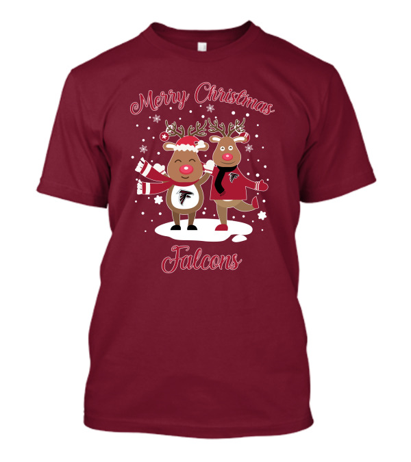 Merry Christmas Atlanta Falcons Reindeer T-Shirt