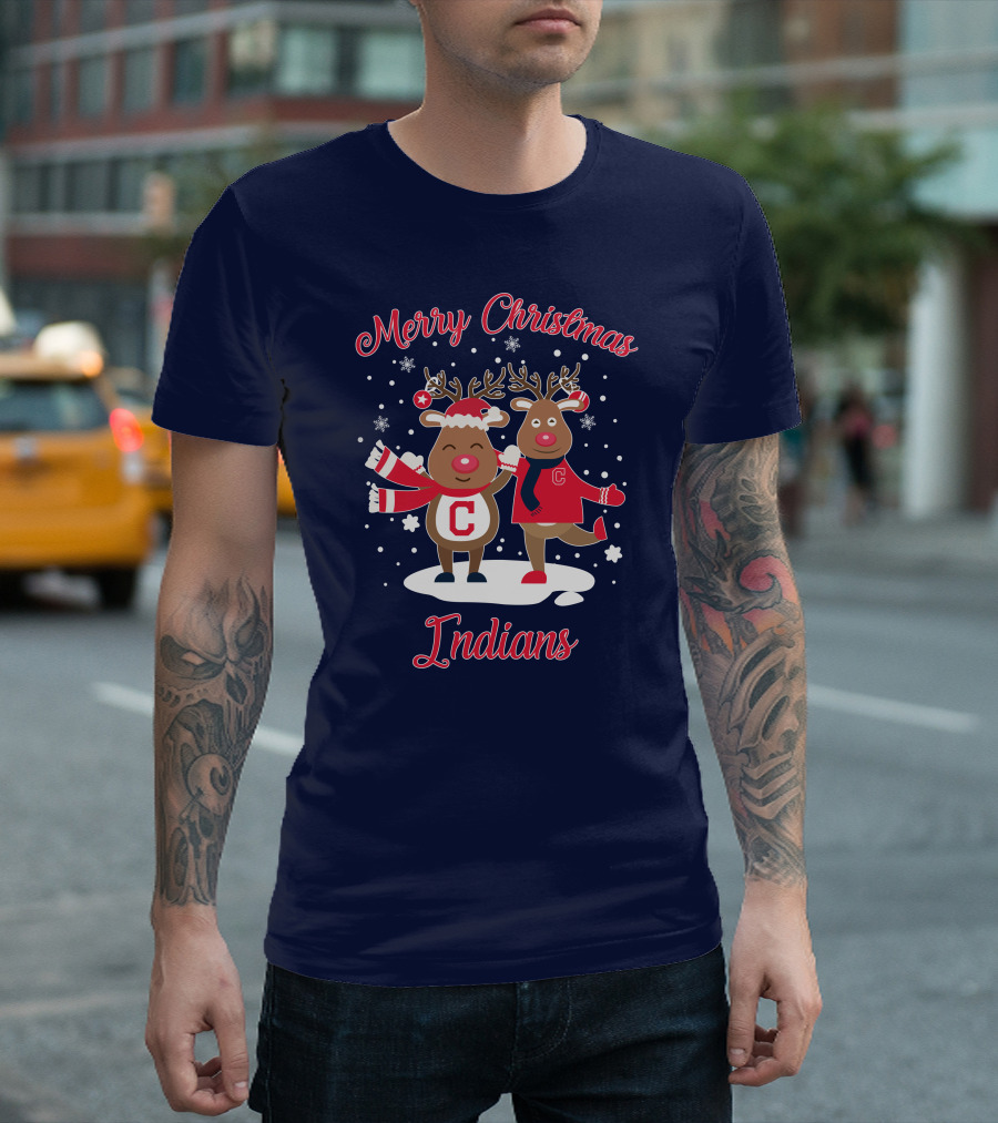 Merry Christmas Indians Reindeer with C T-Shirt