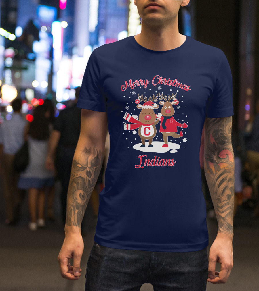 Merry Christmas Indians Reindeer With C T-Shirt