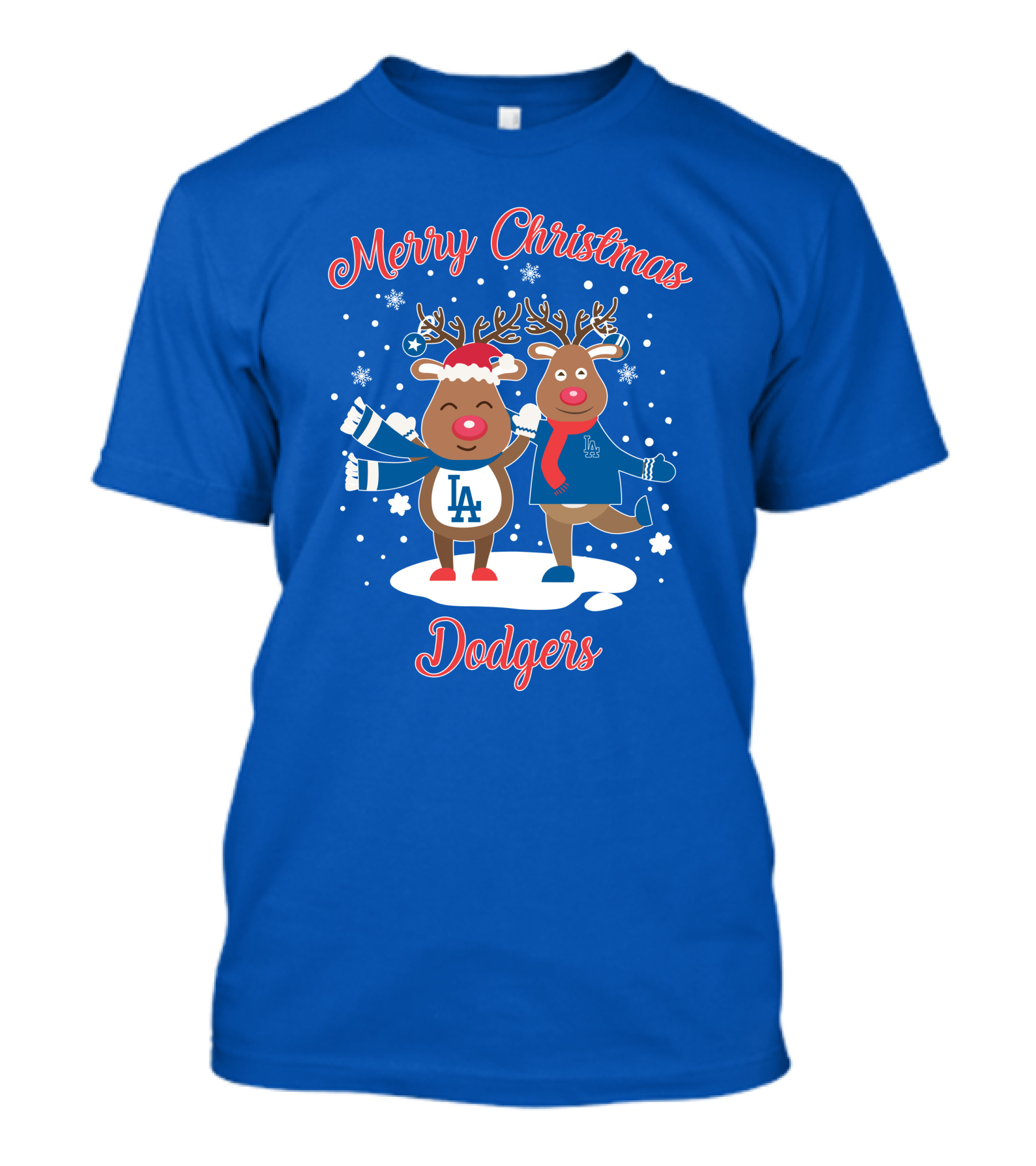 Merry Christmas Los Angeles Dodgers Reindeer T-Shirt