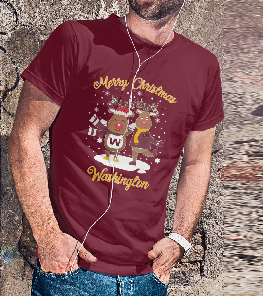 Merry Christmas Washington Football Team Reindeer T-Shirt