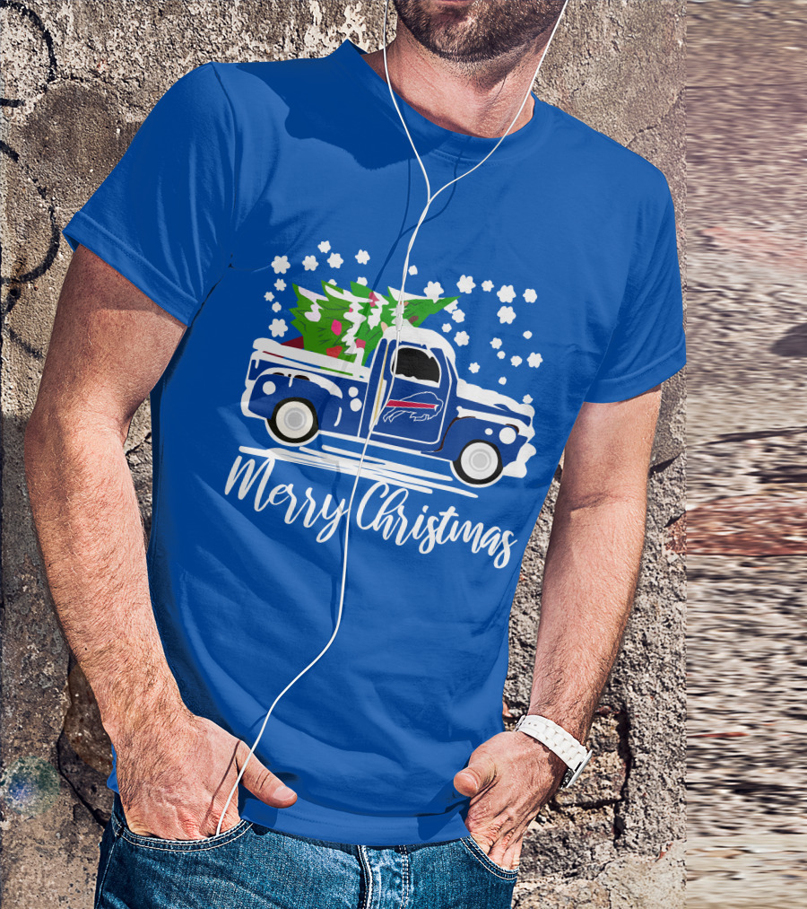 Buffalo Bills Vintage Truck Merry Christmas T-Shirt