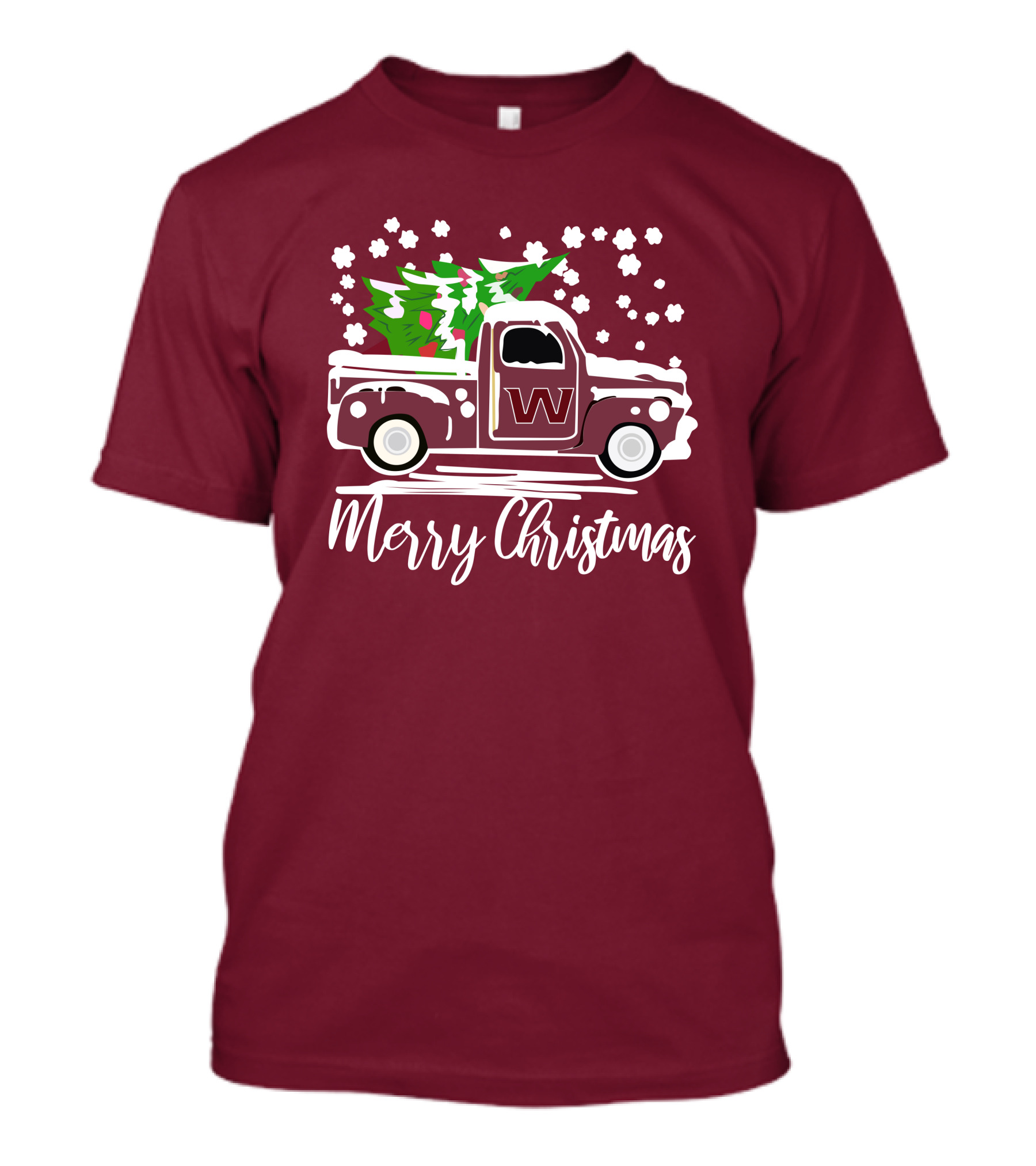 Washington Football Team Vintage Truck Merry Christmas T-Shirt