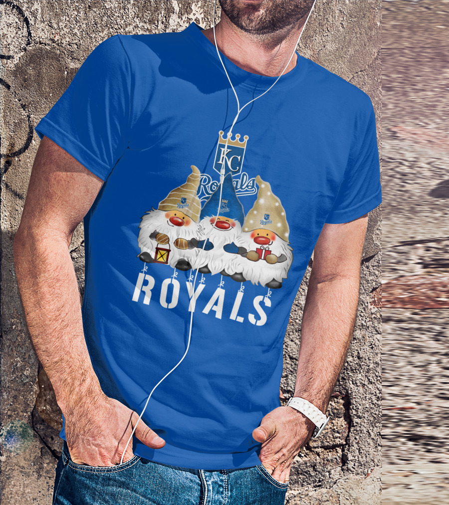 Kansas City Royals Merry Christmas Happy Holidays Gnomes T-Shirt