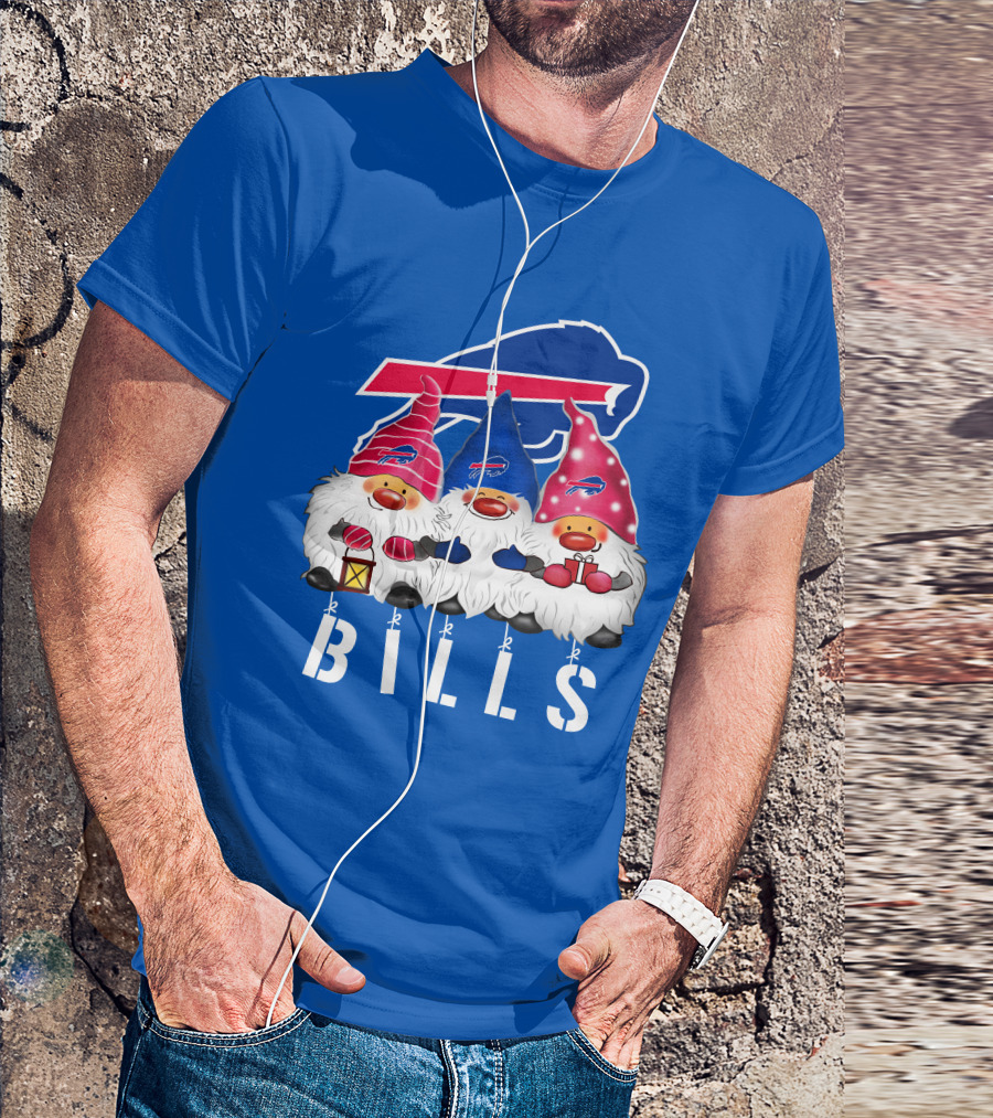 Buffalo Bills Happy Holidays Gnomes Christmas T-Shirt