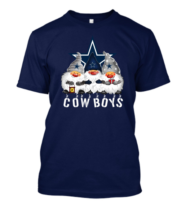 Dallas Cowboys Christmas Gnomes Merry Holidays T-Shirt