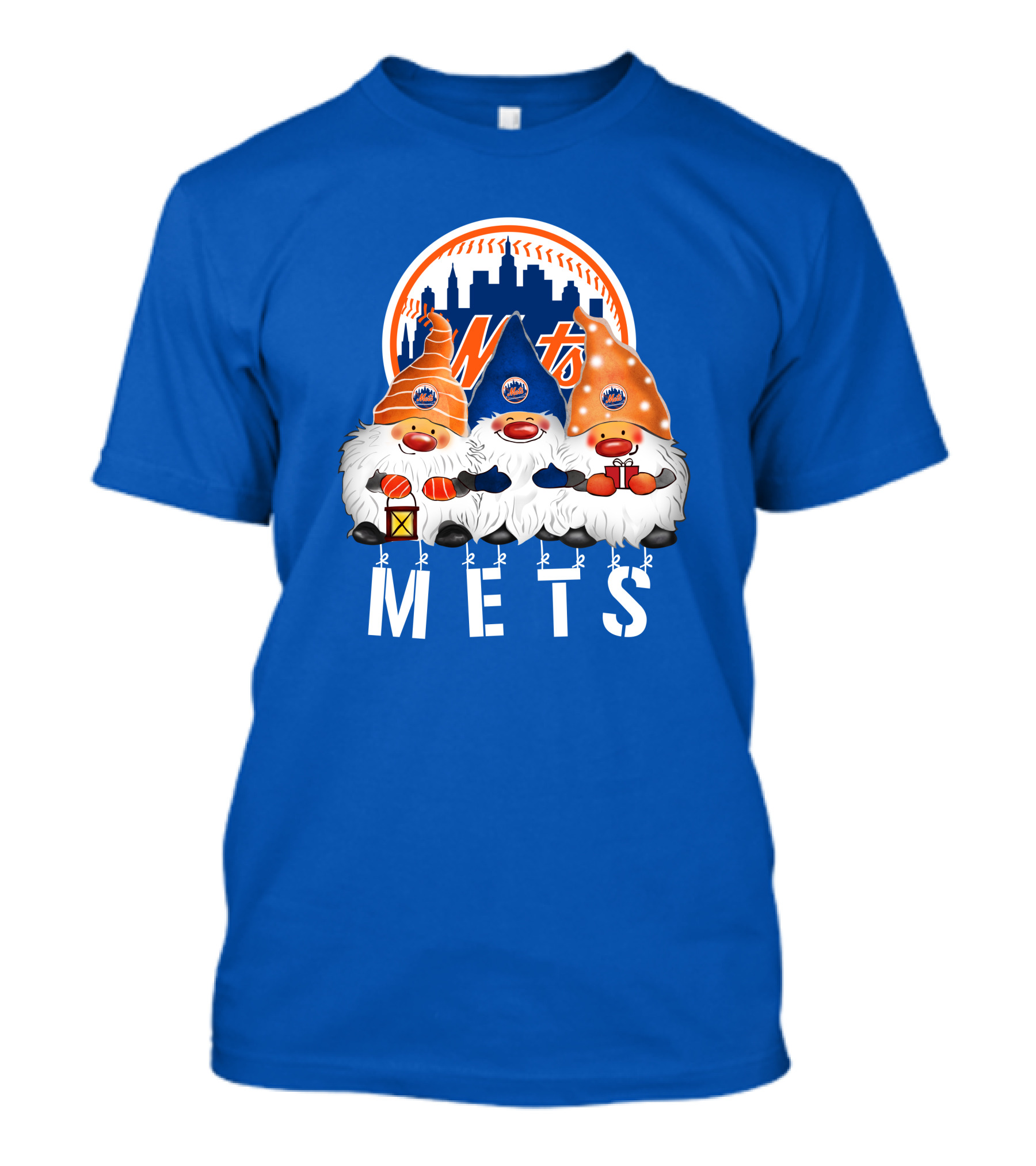 New York Mets Merry Christmas Happy Holidays Gnomes T-Shirt