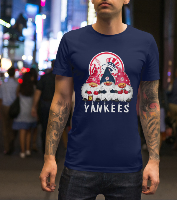 Yankees Merry Christmas Happy Holidays New York Yankees T-Shirt