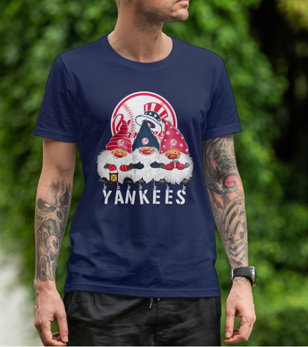 Yankees Merry Christmas Happy Holidays New York Yankees T-Shirt