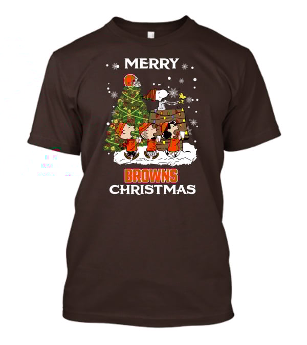 Merry Browns Christmas Peanuts Christmas Tree Celebration T-Shirt