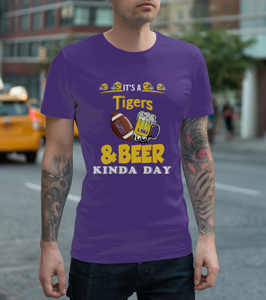 LSU Tigers Football and Beer Celebration Day T-Shirt