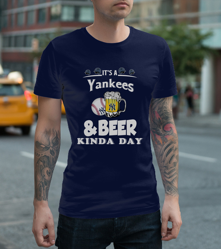 Yankees Baseball and Beer Fans Perfect Day T-Shirt