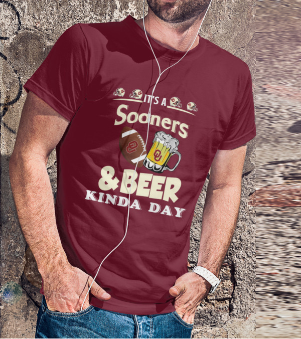 Oklahoma Sooners Football And Beer Kinda Day T-Shirt