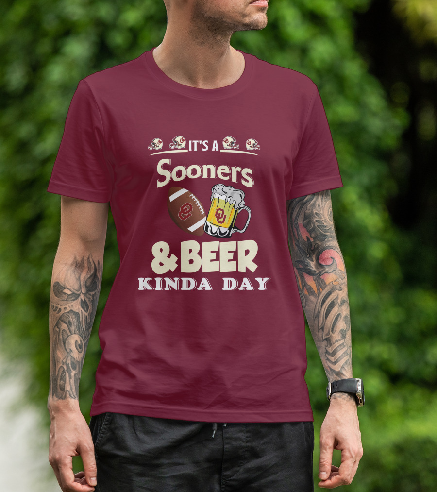 Oklahoma Sooners Football And Beer Kinda Day T-Shirt