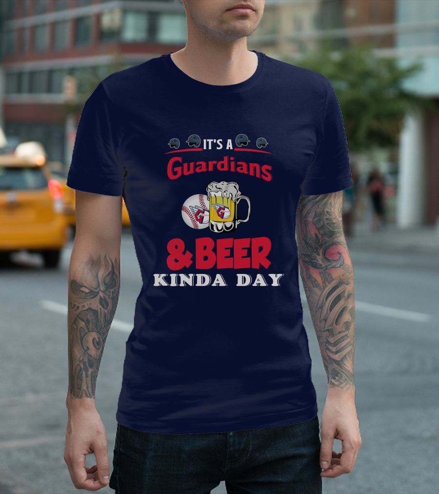 It's a Cleveland Guardians and Beer Kinda Day Baseball Mug T-Shirt