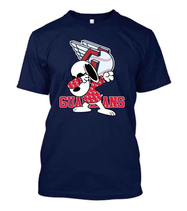 Cleveland Guardians Snoopy Dabbing Baseball T-Shirt