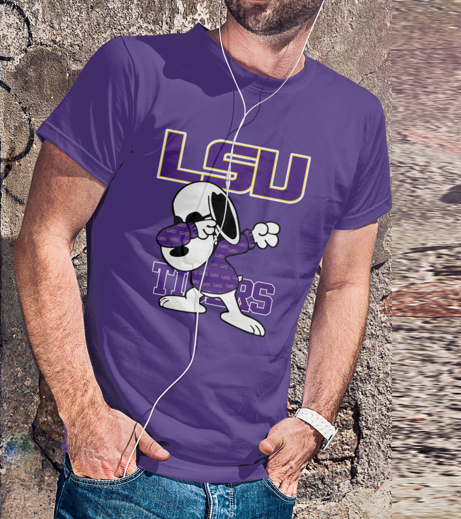 LSU Tigers Snoopy Dabbing T-Shirt