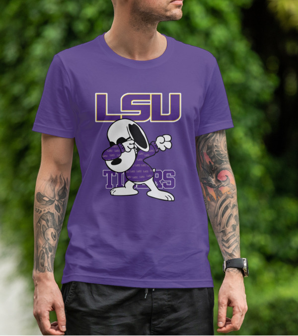 LSU Tigers Snoopy Dabbing T-Shirt