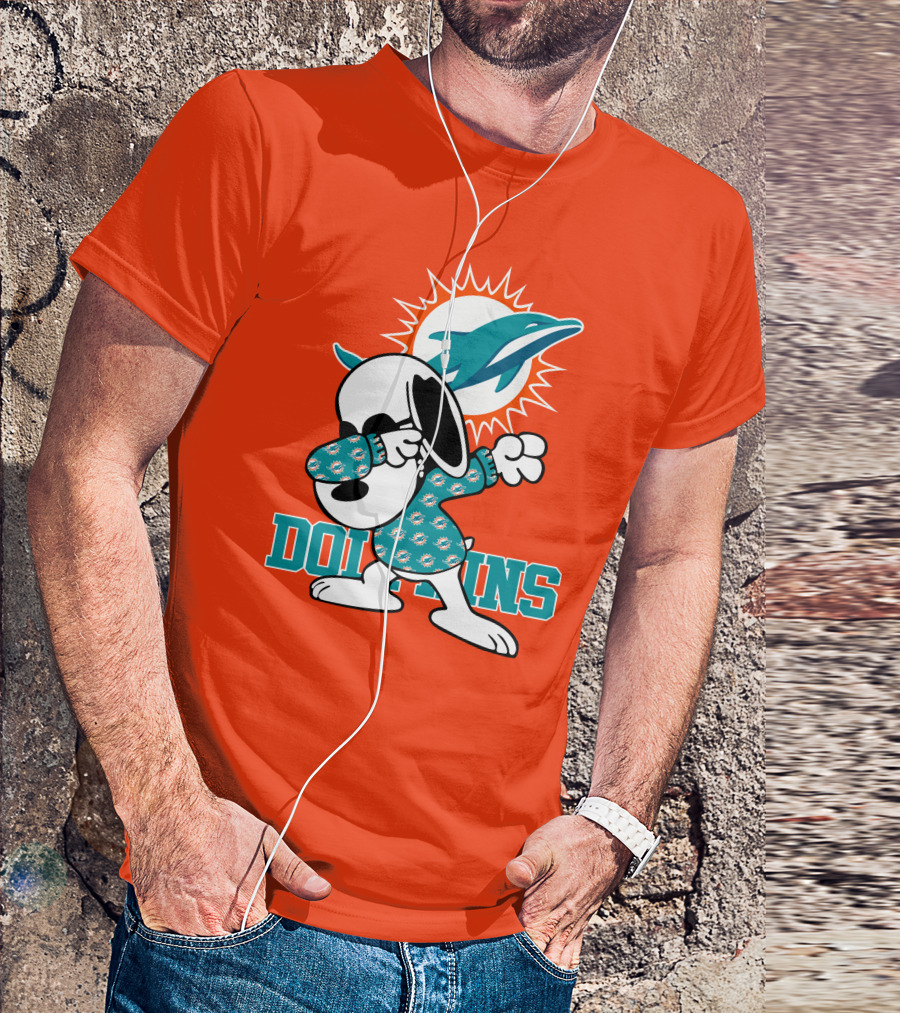 Miami Dolphins Snoopy Dabbing T-Shirt
